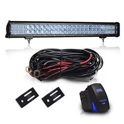 DOT 23" Inch 144W Led Light Bar Combo Grill Windshield Bumpe