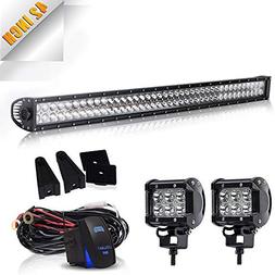 DOT Approved 40-42In 240W Spot Flood Combo Led Light Bar On 