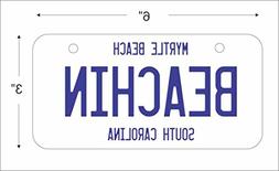 Mini License Plate for Bicycles, Bikes, Wheelchairs, Golf Ca