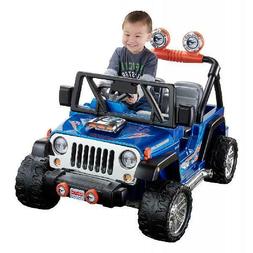 Hot Wheels Jeep Wrangler 12-v Ride On, Motor Sounds Blue