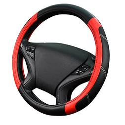 CAR PASS Line Rider Leather Universal Steering Wheel Cover f