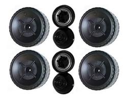 J4390 Red Ford Mustang Replacement Left & Right Wheels- 4 Pa